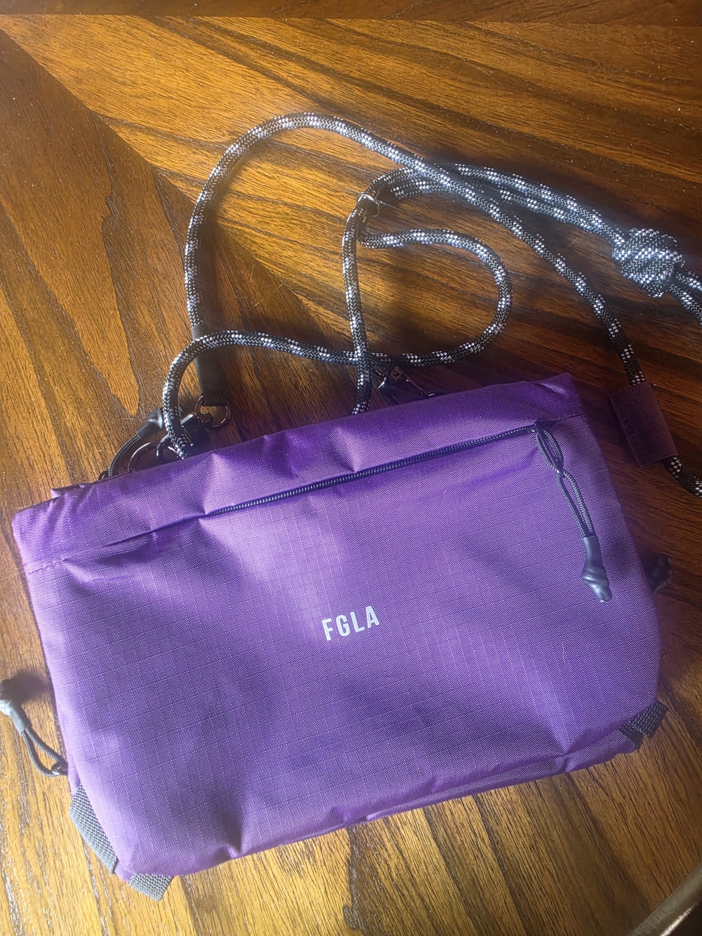 Fungolia Reg Supreme Travel Purple Crossbody Sling Messenger Bag JAPAN - NWOT